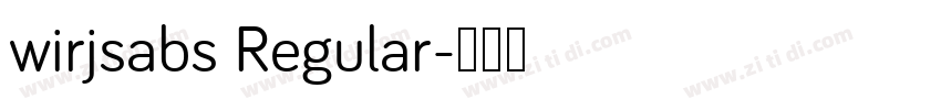 wirjsabs Regular字体转换